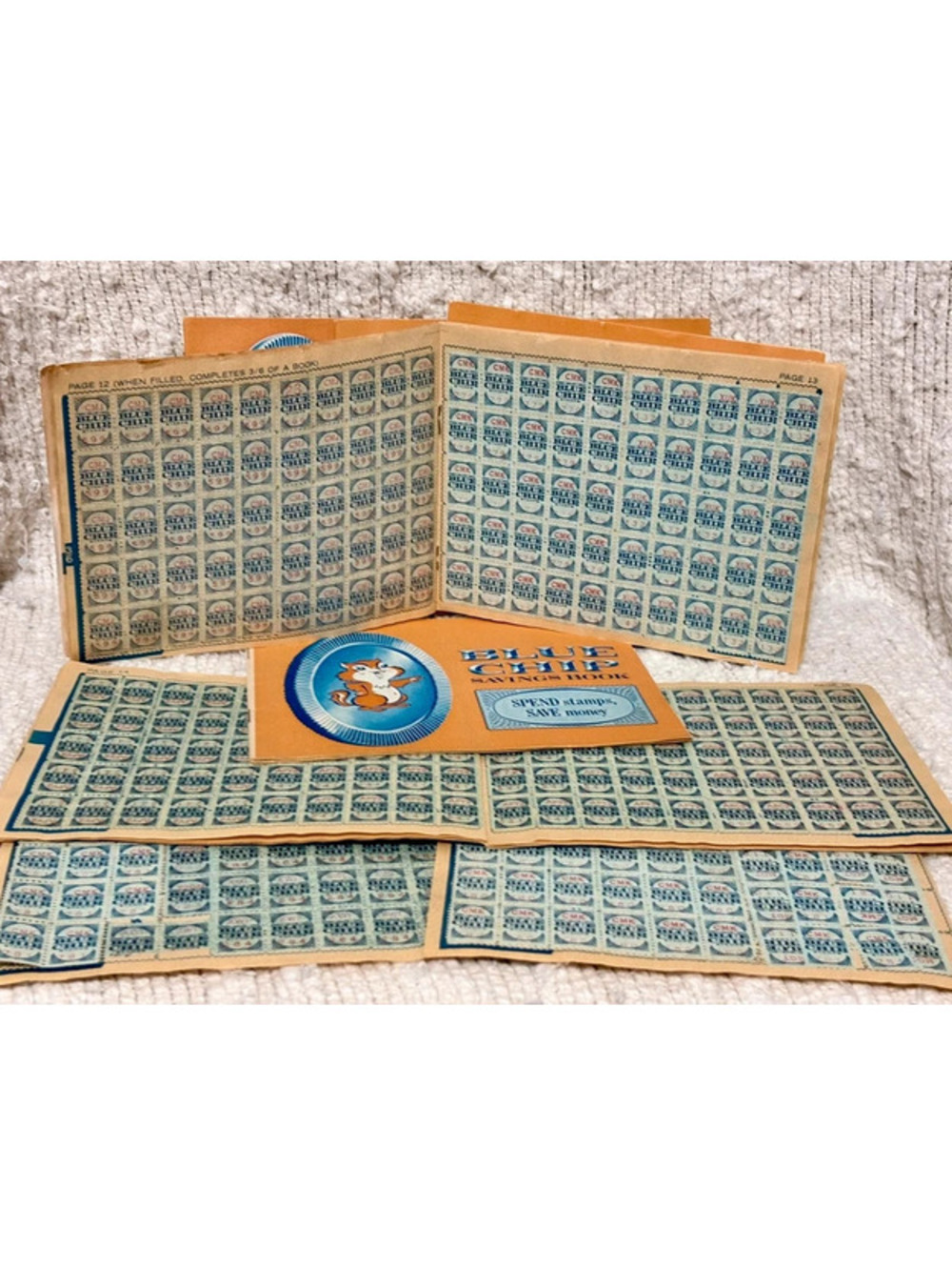 vintage Blue Chip savings stamp books and trading stamp sheets